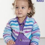 Haraşo Desenli Renkli Bebek Bolero Modeli
