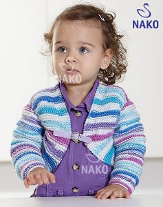 haraşo desenli renkli bebek bolero modeli