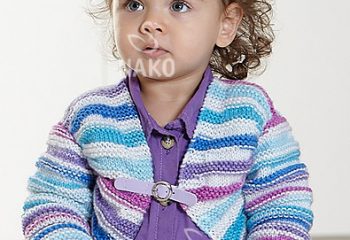 Haraşo Desenli Renkli Bebek Bolero Modeli